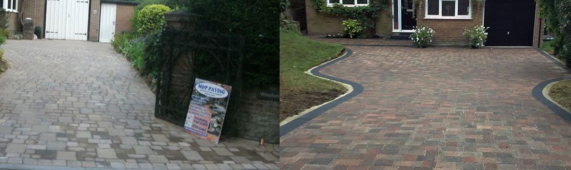 M and P Paving Contractors driveway banner